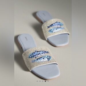 MAEVE Fiona Beaded Slide Sandals